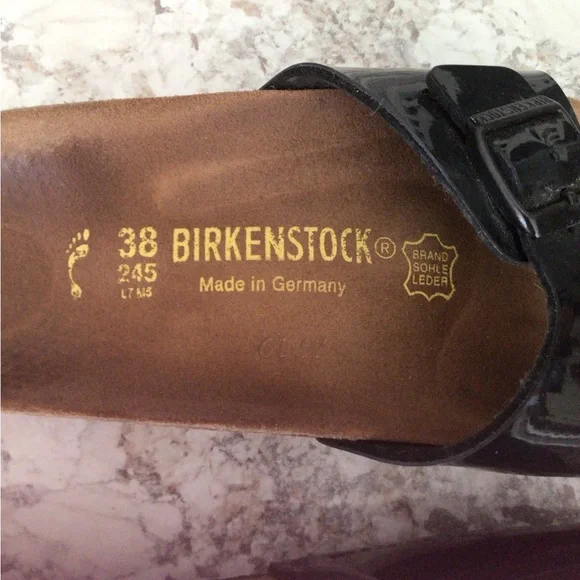 Birkenstock Sandals black patent leather size 8 - Picture 3 of 8
